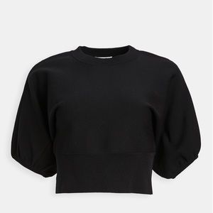 525 Balloon Sleeve Crew Neck Sweater black NWOT